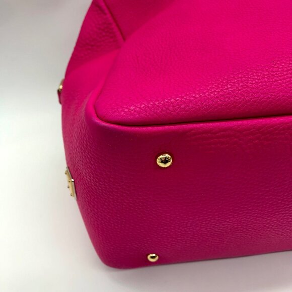 Dolce & Gabbana Pink Pebbled Leather Satchel Bag - Picture 6 of 16